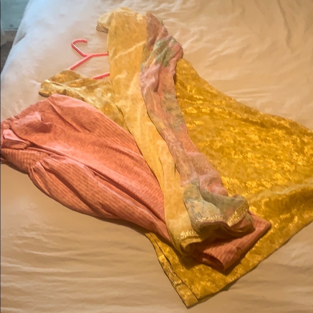 Pure silk and and embroidered Indian suit
